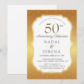 Invitation du 50e anniversaire du Mariage (Devant / Derrière)