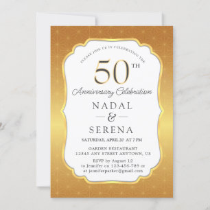 Invitation du 50e anniversaire du Mariage