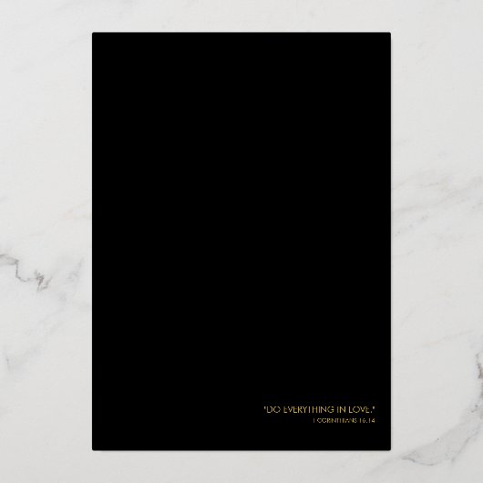 Invitation du 50e anniversaire du Mariage Black & (Verso)