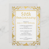Invitation du 50e anniversaire du Mariage de Faux  (Devant / Derrière)