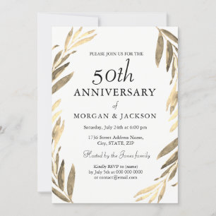 Invitation du 50e anniversaire du Mariage de la co