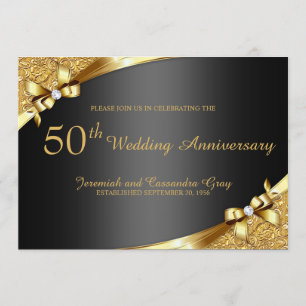 Invitation du 50e anniversaire du Mariage d'or