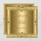 Invitation du 50e anniversaire du Mariage d'or (Devant / Derrière)