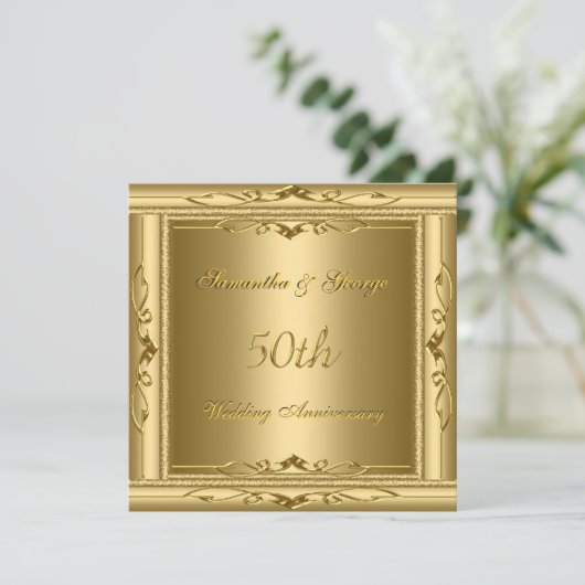 Invitation du 50e anniversaire du Mariage d'or (Debout devant)