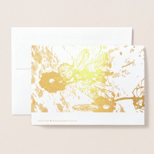 Invitation du 50e anniversaire du Mariage d'or (Derrière avec enveloppe)