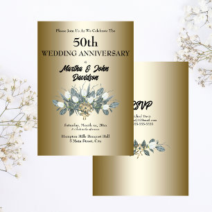 Invitation du 50e anniversaire du Mariage d'or