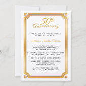 Invitation du 50e anniversaire du Mariage d'or (Devant)