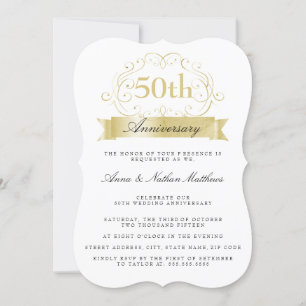 Invitation du 50e anniversaire du Mariage d'or