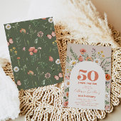Invitation du 50e anniversaire du Mariage fleur sa