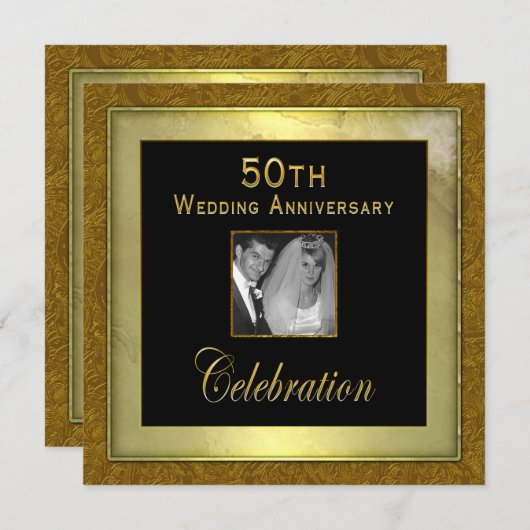 Invitation du 50e anniversaire du Mariage - Insert (Devant / Derrière)