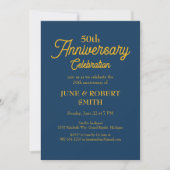 Invitation du 50e anniversaire du mariage moderne (Devant)