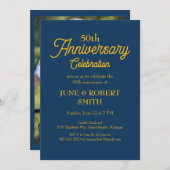 Invitation du 50e anniversaire du mariage moderne (Devant / Derrière)