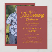 Invitation du 50e anniversaire du mariage moderne (Devant / Derrière)