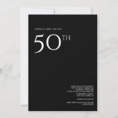 Invitation du 50e anniversaire du Mariage Noir min (Devant)