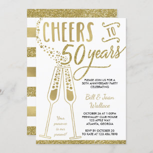 Invitation du 50e anniversaire du Mariage, Parties