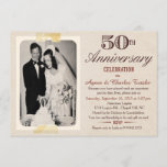 Invitation du 50e anniversaire du Mariage - Photo<br><div class="desc">Invitation du 50e anniversaire du Mariage - Photo personnalisée</div>