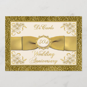 Invitation du 50e anniversaire du RIBBON IMPRIMÉ