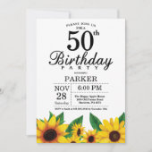 Invitation du 50e anniversaire du tournesol (Devant)