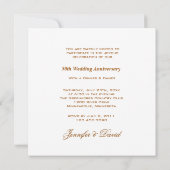 Invitation du 50e anniversaire du tournesol Mariag (Dos)