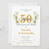 Invitation du 50e anniversaire en espagnol (Devant)