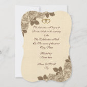 Invitation du 50e anniversaire illustrée sépia ros (Dos)