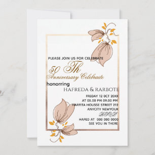 Invitation du 50e anniversaire, Mariage de la verd