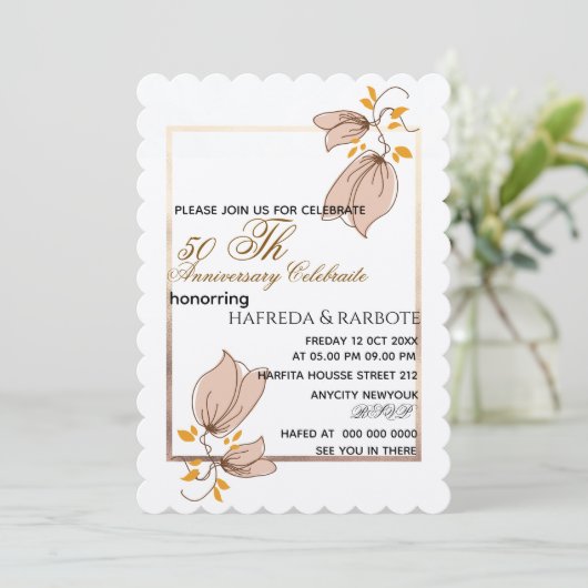 Invitation du 50e anniversaire, Mariage de la verd (Debout devant)