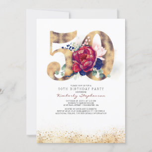 Invitation du 50e anniversaire - Marine Bleue et B