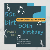 Invitation du 50e anniversaire moderne (Devant / Derrière)