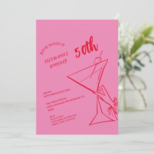 Invitation du 50e anniversaire moderne (Debout devant)