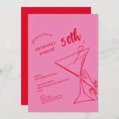 Invitation du 50e anniversaire moderne (Devant / Derrière)