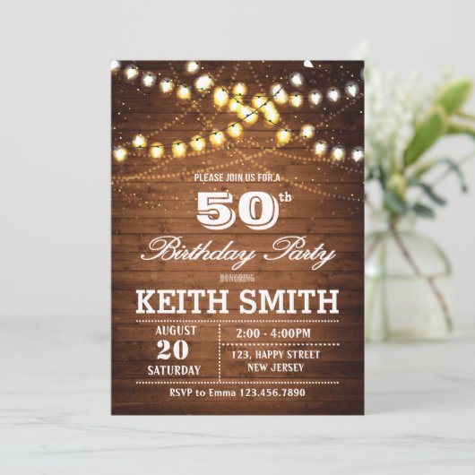 Invitation du 50e anniversaire - n'importe quel âg (Debout devant)