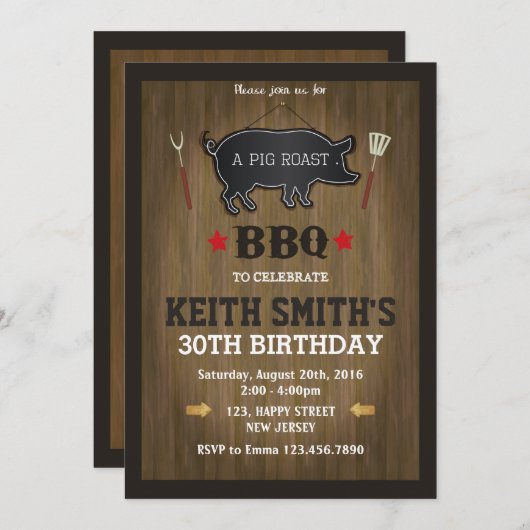 Invitation du 50e anniversaire - n'importe quel âg (Devant / Derrière)