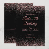 Invitation du 50e anniversaire - Parties scintilla (Devant / Derrière)