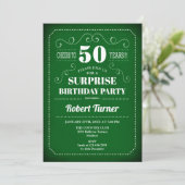 Invitation du 50e anniversaire surprise - Blanc ve (Debout devant)