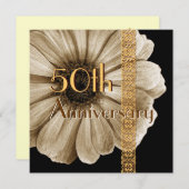 Invitation du 50e au 59e anniversaire - Daisy d'OR (Devant / Derrière)