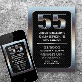 Invitation du 55e anniversaire masculin