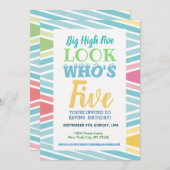 Invitation du 5e anniversaire (Devant / Derrière)