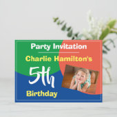 Invitation du 5e anniversaire avec photo (Debout devant)