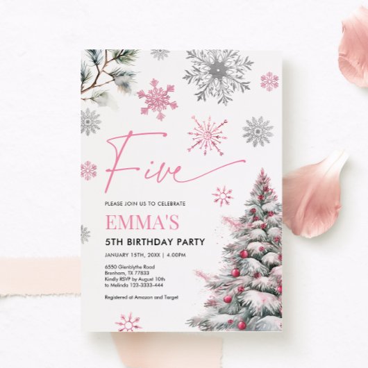 Invitation du 5e anniversaire, Winter Pink 5e anni