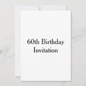 Invitation du 60e anniversaire (Devant)
