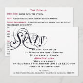 Invitation du 60e anniversaire (Devant / Derrière)