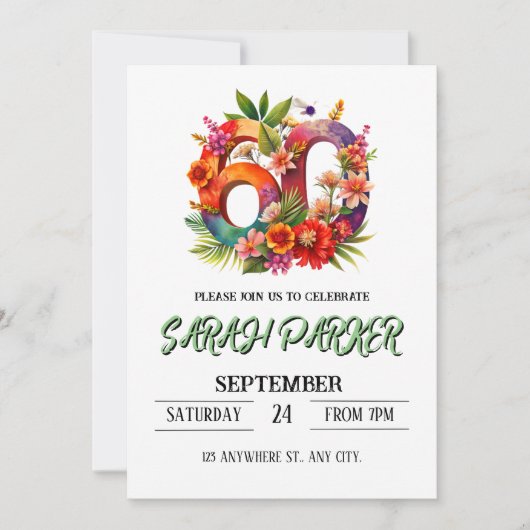 Invitation du 60e anniversaire (Devant)