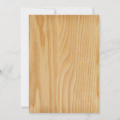 Invitation du 60e anniversaire Bois rustique (Dos)