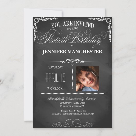 Invitation du 60e anniversaire du groupe de typogr (Devant)