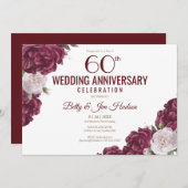 Invitation du 60e anniversaire du Mariage (Devant / Derrière)