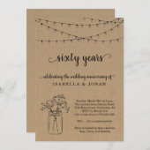 Invitation du 60e anniversaire du Mariage (Devant / Derrière)