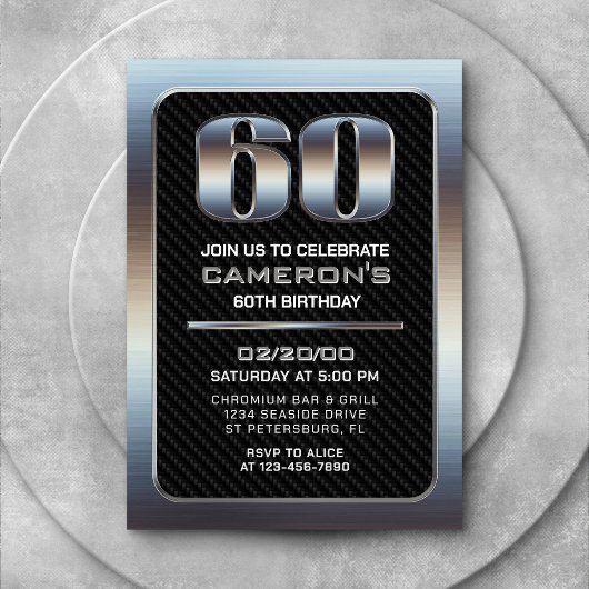 Invitation du 60e anniversaire masculin