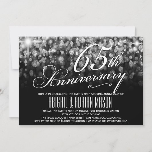 Invitation du 65e anniversaire du Mariage (Devant)