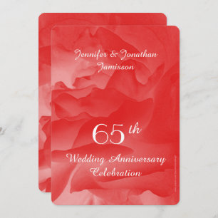 Invitation du 65e anniversaire du Mariage, Rose